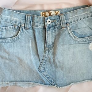 ROXY Distressed Denim Skirt - JUNIORS size 5